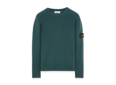 Stone Island 507D8 Ribbed Soft Cotton Crewneck Knit - 23SS "Bottle Green"