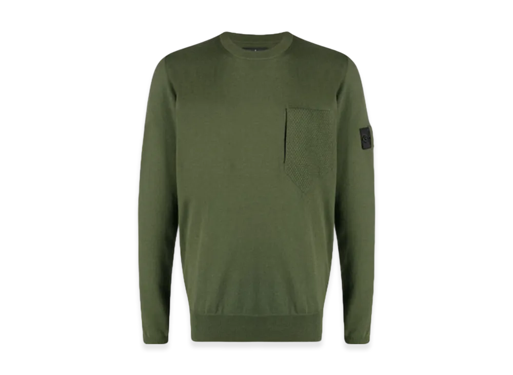 Stone Island 506A4 Shadow Project Pocket Crewneck Knit - 21SS "Olive Green"