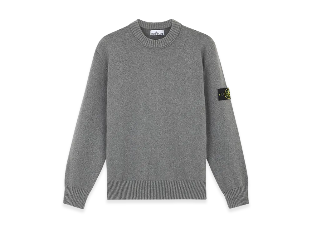Stone Island 506A2 Winter Cotton Loose Fit Crewneck Sweater - 24FW "Dust Grey Melange"