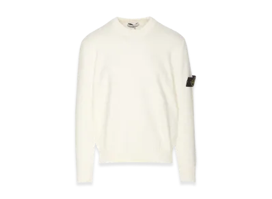Stone Island 506A2 Winter Cotton Loose Fit Crewneck Sweater - 24FW "Natural White"