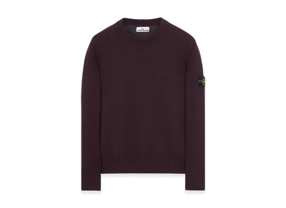 Stone Island 506A2 Winter Cotton Crewneck Knit - 23FW "Dark Burgundy"