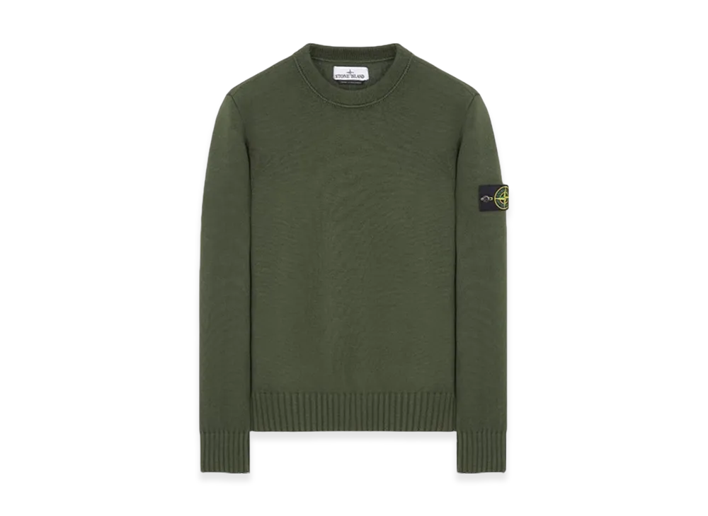 Stone Island 506A2 Winter Cotton Crewneck Knit - 23FW "Olive Green"