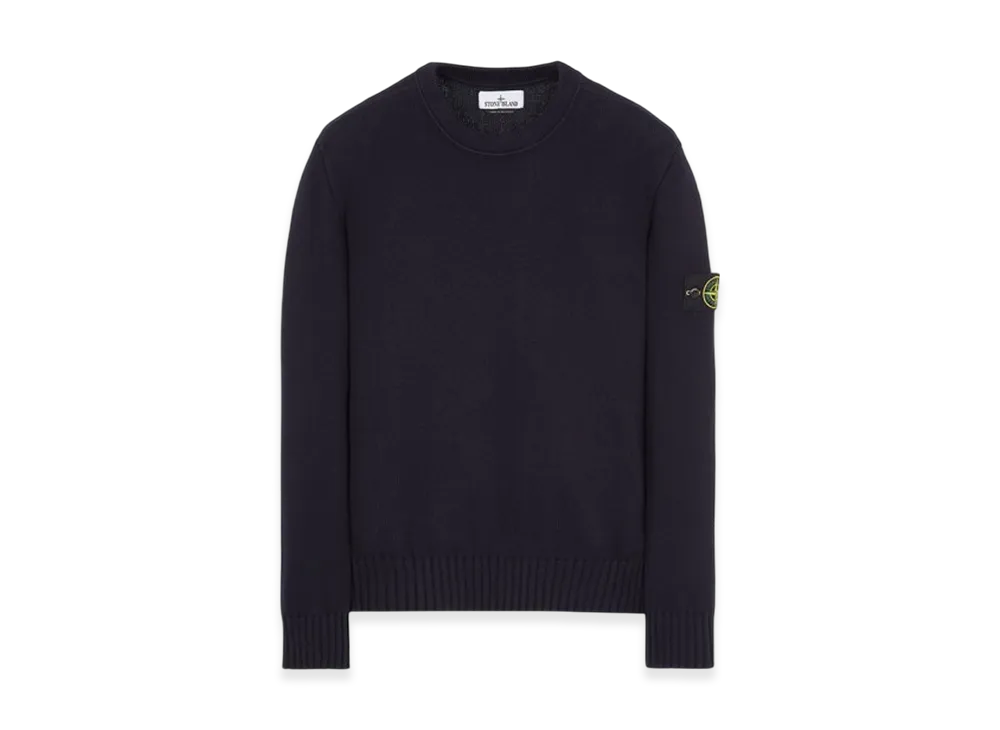 Stone Island 506A2 Winter Cotton Crewneck Knit - 23FW "Navy Blue"