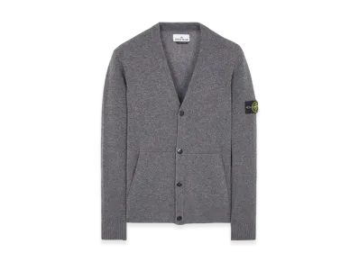 Stone Island 506A2 Geelong Wool Knit Cardigan - 23FW "Dark Grey Melange"