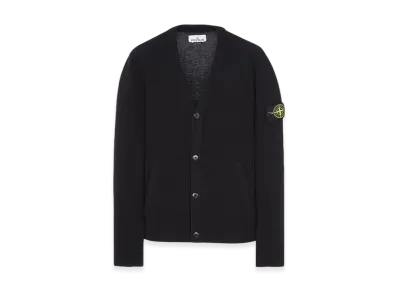 Stone Island 506A2 Geelong Wool Knit Cardigan - 23FW "Black"