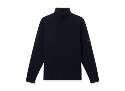 Stone Island 505A2 Winter Cotton Turtleneck Sweater - 24FW "Navy Blue"
