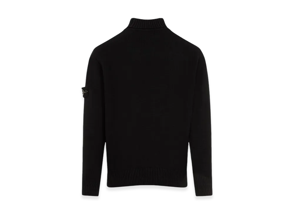 Stone Island 505A2 Winter Cotton Turtleneck Sweater - 24FW "Black"