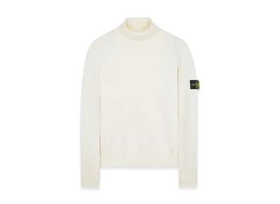 Stone Island 505A2 Winter Cotton Turtleneck Knit - 23FW "Natural White"