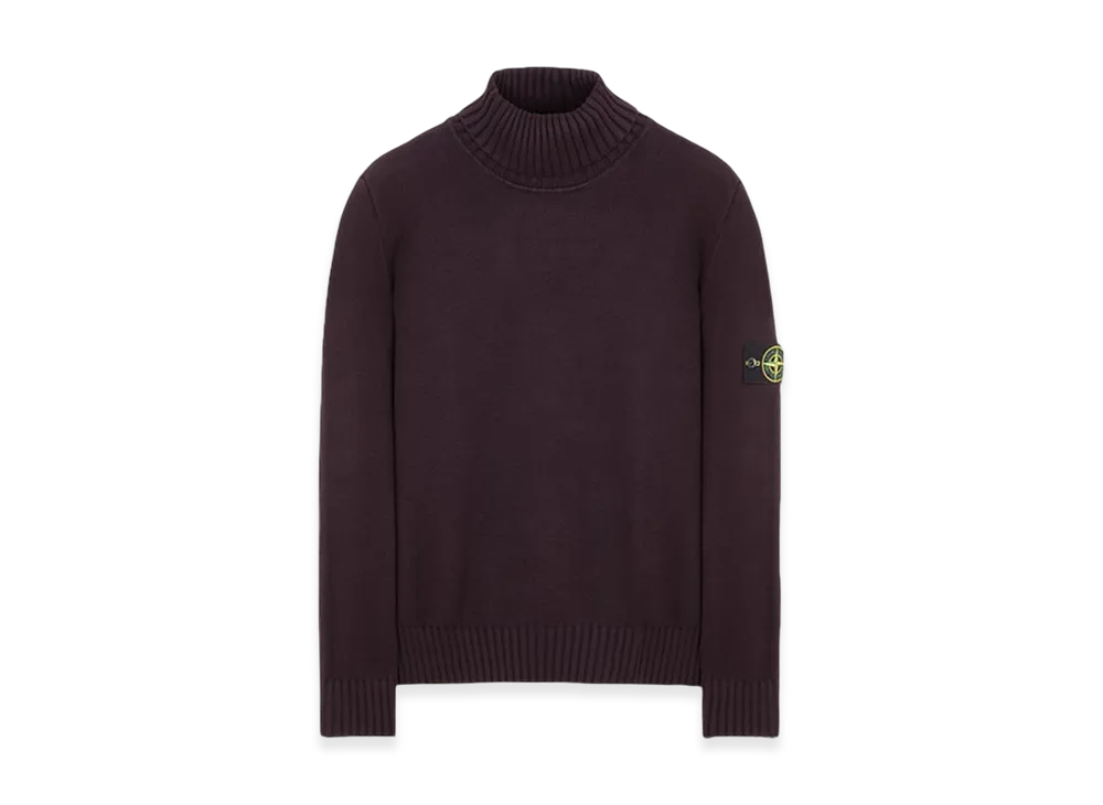 Stone Island 505A2 Winter Cotton Turtleneck Knit - 23FW "Dark Burgundy"