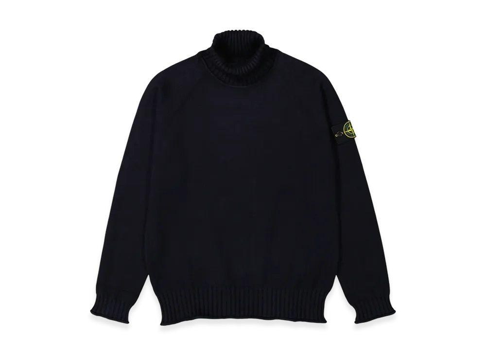 Stone Island 505A2 Winter Cotton Turtleneck Knit - 22FW "Navy Blue"