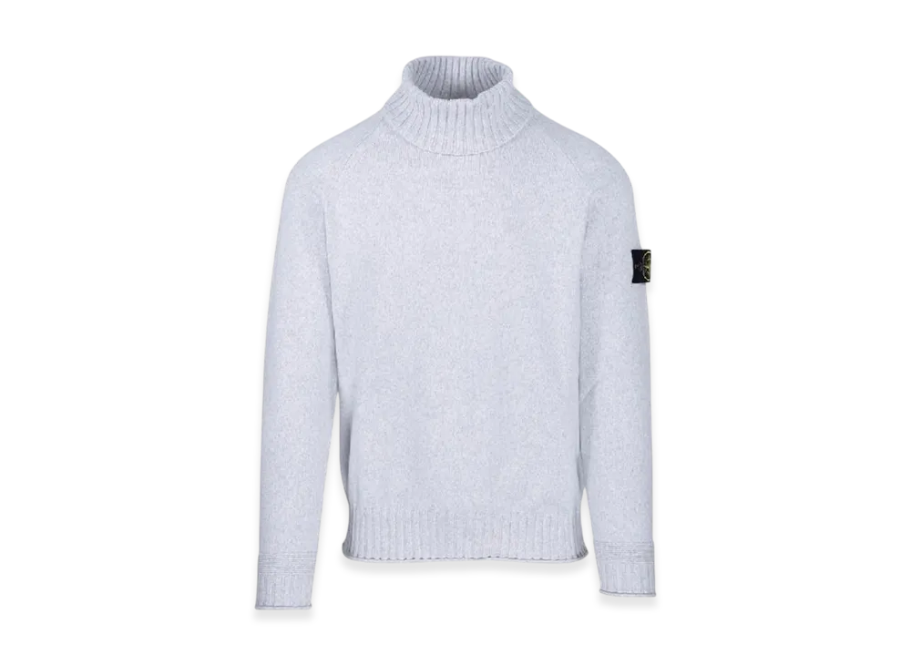 Stone Island 505A2 Winter Cotton Turtleneck Knit - 22FW "Light Grey"