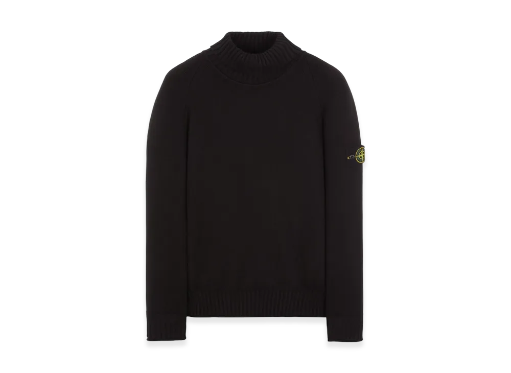 Stone Island 505A2 Winter Cotton Turtleneck Knit - 22FW "Black"