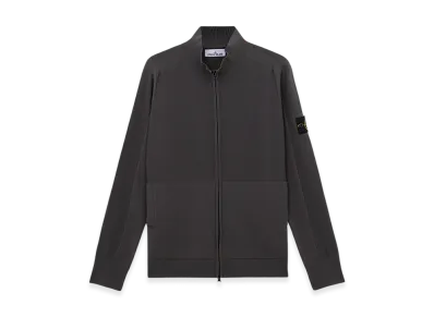Stone Island 504A4 Stretch RWS Wool Cardigan with Two Way Zipper - 24FW "Lead Grey"