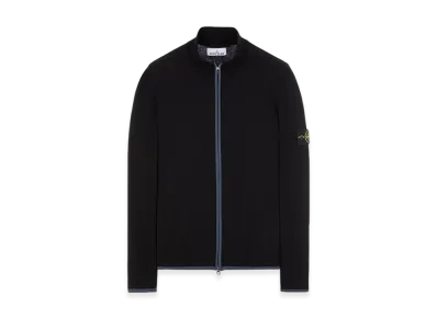 Stone Island 503A1 Stretch Wool Knit Cardigan - 23FW "Black"