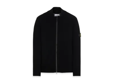 Stone Island 503A1 Stretch Wool Knit Cardigan - 22FW "Black"