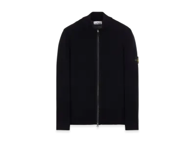 Stone Island 503A1 Stretch Wool Knit Cardigan - 22FW "Navy Blue"