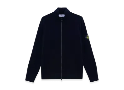 Stone Island 503A1 Stretch RWS Wool Cardigan Sweater with Two-Way Zipper - 24FW "Navy Blue"