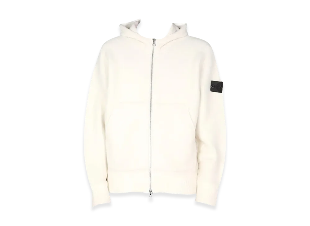 Stone Island 502A2 Shadow Project Logo Patch Full Zip Up Hooded- 21FW "Ivory"