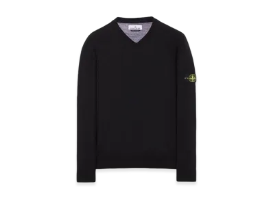 Stone Island 501C4 Pure Light Wool V-Neck Knit - 23FW "Black"
