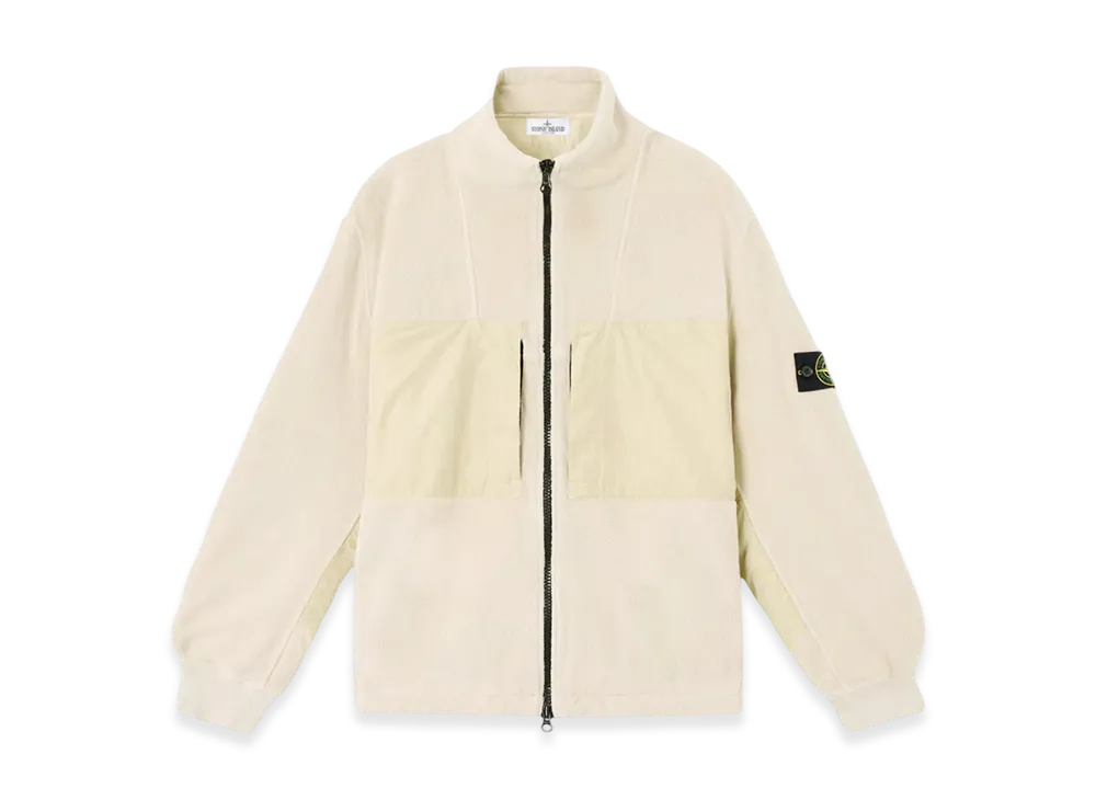 Stone Island 46753 Cotton Pile with Nylon-TC Track Top with Anti-Drop - 24FW "Off White"