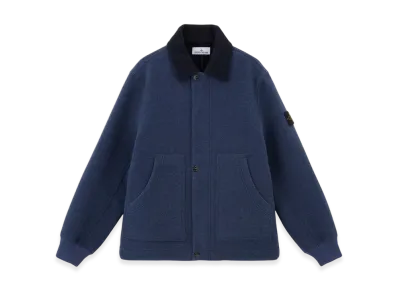 Stone Island 46130 Wool Nylon Panno Double Jacket with Double Weave Construction - 24FW "Royal Blue"