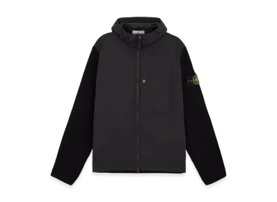 Stone Island 45637 Crinkle Reps R-NY with Primaloft-TC Wind-Resistant Hooded Blouson - 24FW "Black"