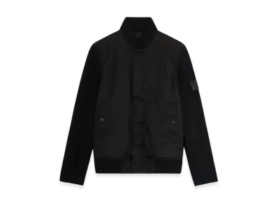 Stone Island 450F2 Ghost Performance Twill Wool-TC Wind Resistant Bomber Jacket with Anti Drop - 24FW "Black"