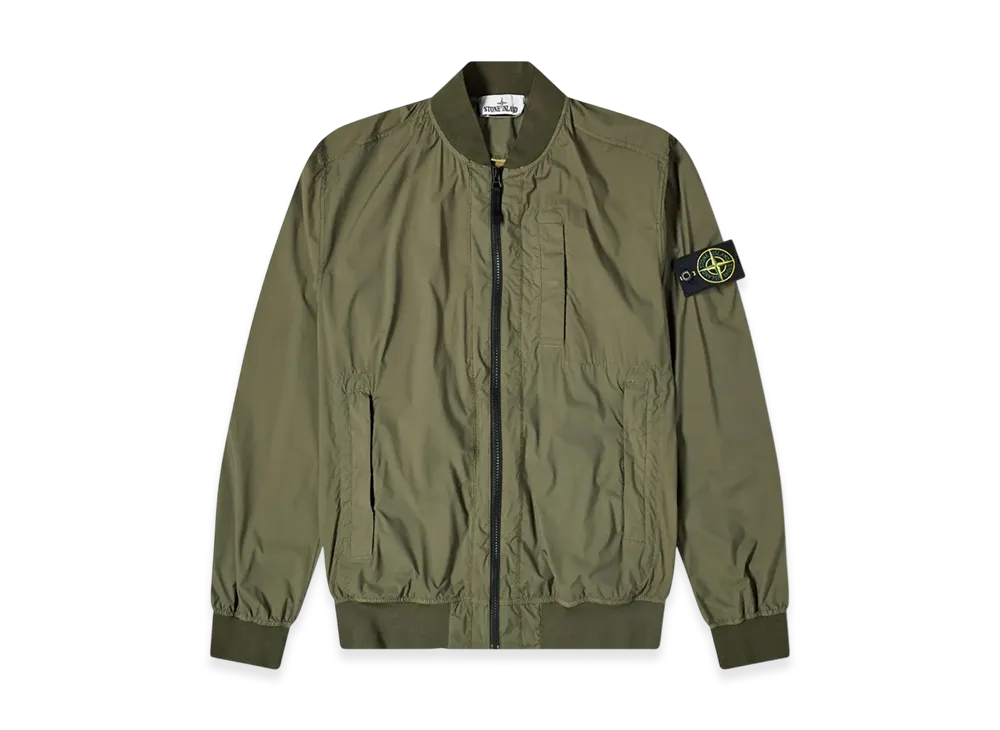 Stone Island 44431 Skin Touch Nylon TC Packable Bomber Jacket - 20SS "Olive Green"