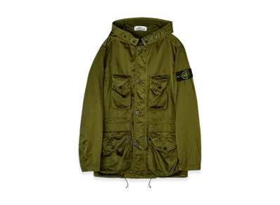 Stone Island 44430 Nylon Raso-TC Hooded Field Jacket - 21SS "Olive Green"