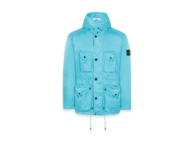 Stone Island 44430 Nylon Raso-TC Hooded Field Jacket - 21SS "Turquoise"