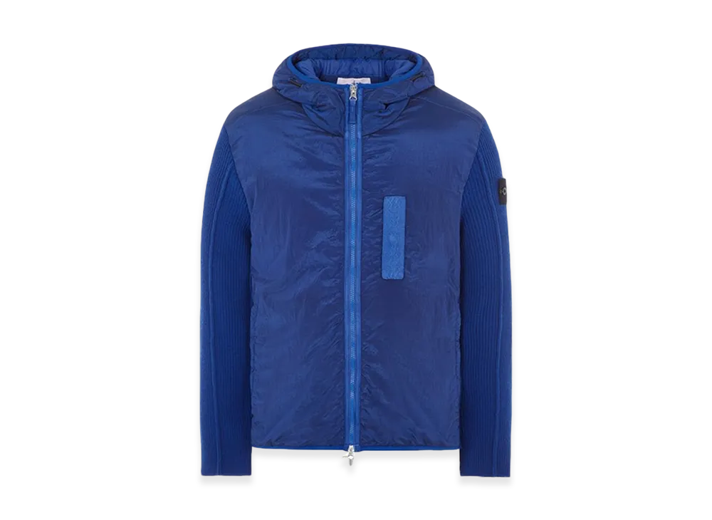 Stone Island 44134 Nylon Metal in Econyl Regenerated Nylon with Primaloft-TC And Knit Hooded Blouson - 23FW "Ultramarine Blue"