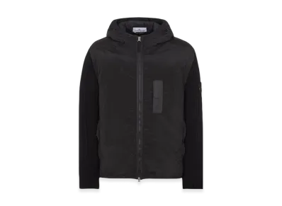 Stone Island 44134 Nylon Metal in Econyl Regenerated Nylon with Primaloft-TC And Knit Hooded Blouson - 23FW "Black"