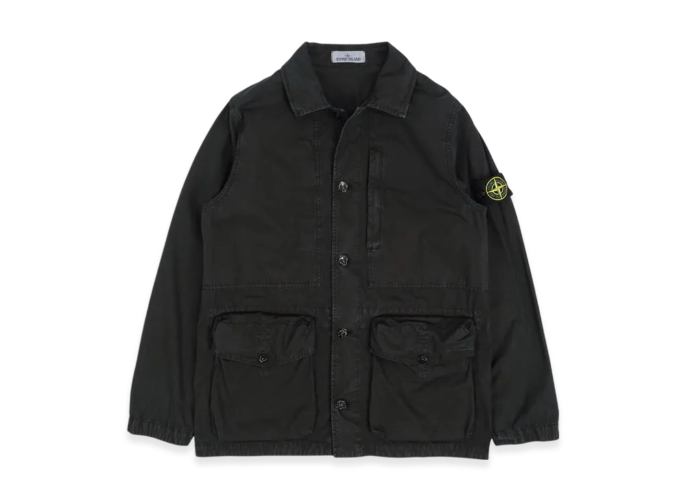 Stone Island 439WN Brushed Cotton Canvas Garment Dyed Old Effect Jacket - 22SS "Black"