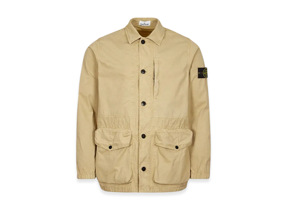 Stone Island 439WN Brushed Cotton Canvas Garment Dyed Old Effect Jacket - 22SS "Beige"