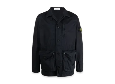 Stone Island 439WN Brushed Cotton Canvas Garment Dyed Old Effect Jacket - 22SS "Navy Blue"
