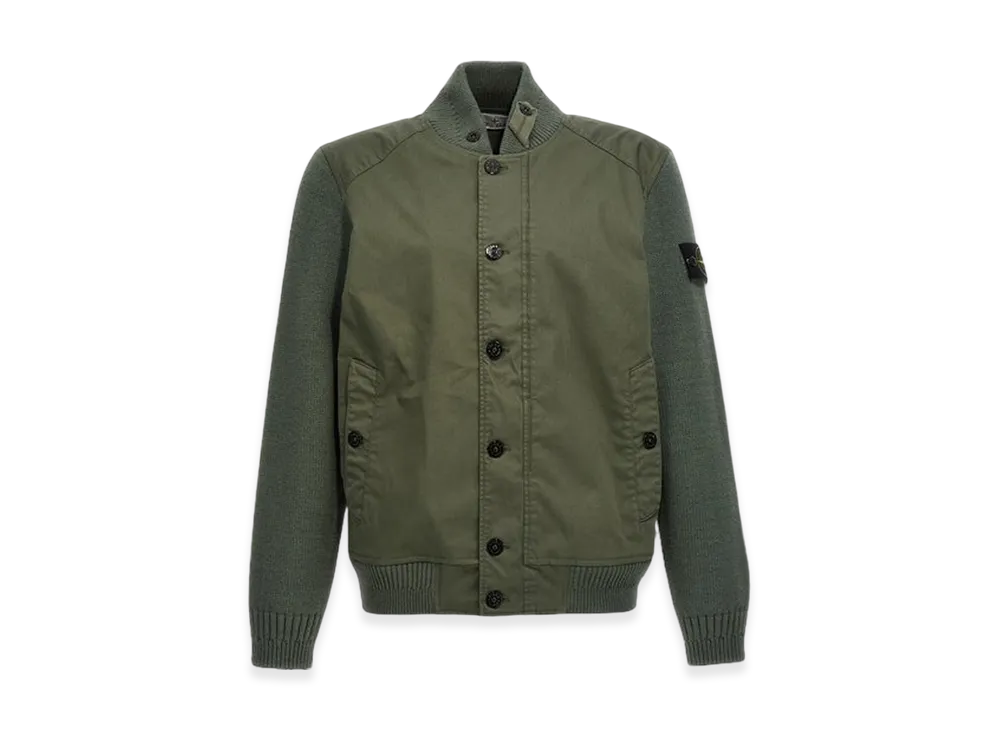 Stone Island 43935 Bio Raso with Bio-Alloy Light Cover-TC Bomber Jacket - 24SS "Musk Green"