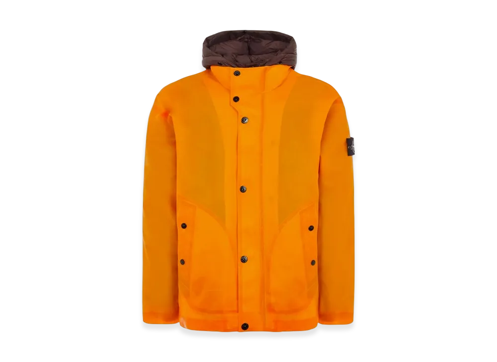 Stone Island 43899 Poly Strata Ice Jacket Garment Dyed Down 26GR X SQM-N - 23FW "Rust"