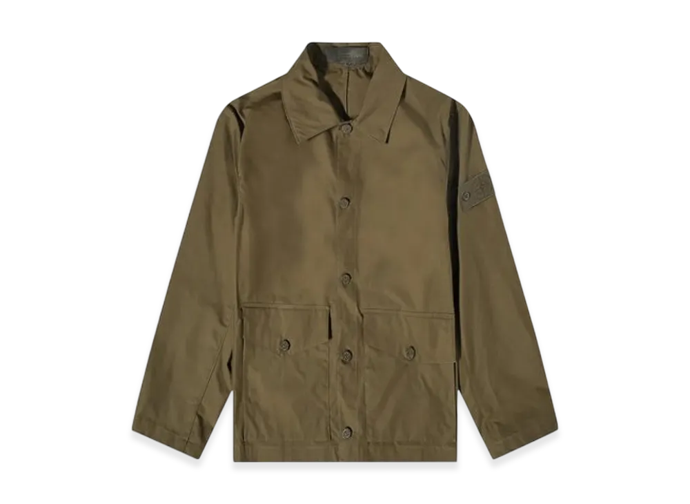 Stone Island 437F1 Ghost Piece O-Ventile Hooded Jacket - 23SS "Military Green"