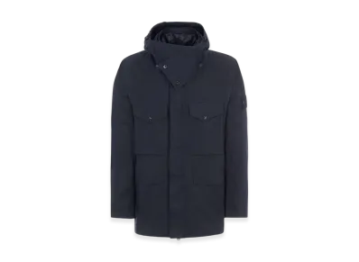 Stone Island 437F1 Ghost Piece O-Ventile Hooded Jacket - 22FW "Navy Blue"