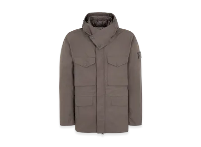 Stone Island 437F1 Ghost Piece O-Ventile Hooded Jacket - 22FW "Anthracite"