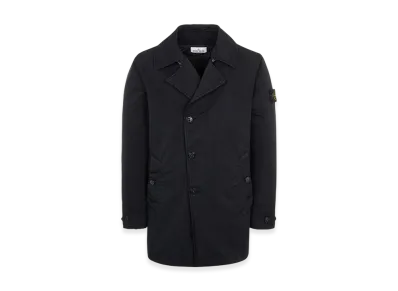 Stone Island 43633 Nylon Cotton Batavia Garment Dyed Trench Coat - 22SS "Black"