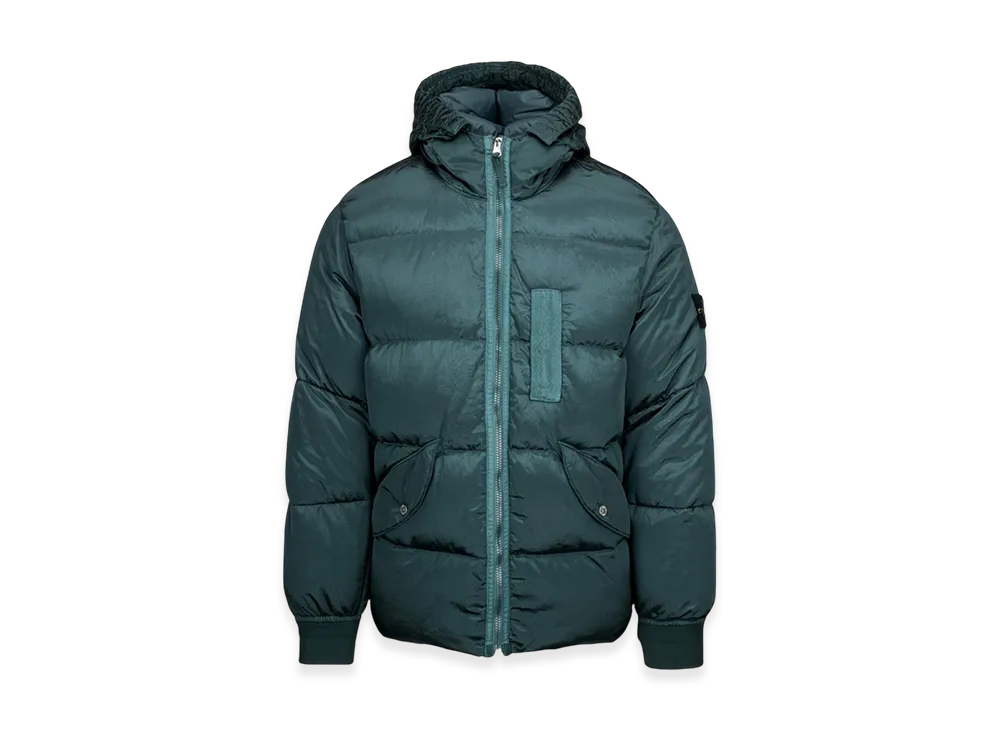 Stone Island 43619 Nylon Metal Econyl Regenerated Nylon Down Jacket - 22FW "Dark Green"