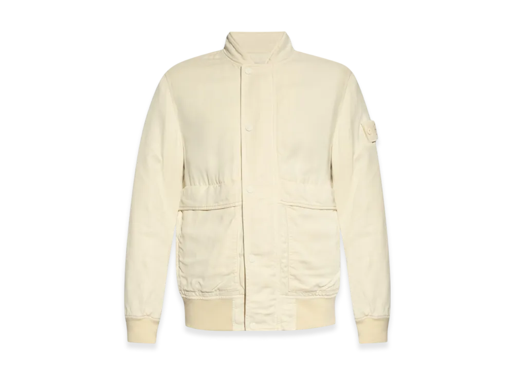 Stone Island 435F2 Stone Island Ghost Piece Cupro Raso with Primaloft-TC Bomber Jacket - 24SS "Natural White"