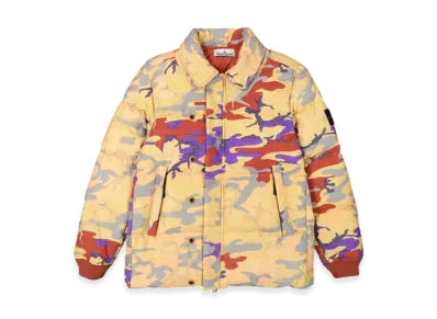 Stone Island 435E7 Heritage Camo Ripstop Nylon Down Jacket - 22FW "Orange"
