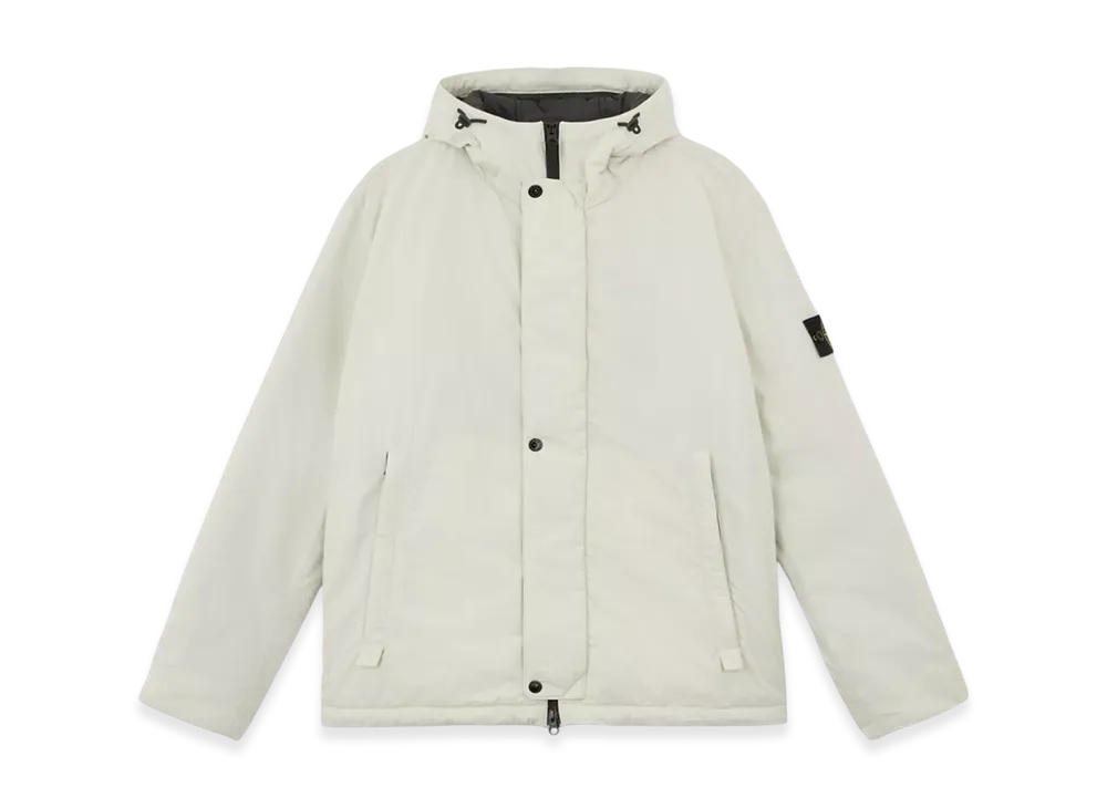 Stone Island 43426 Polyester Micro Twill Hooded Jacket with Anti-Drop - 24FW "Off White"