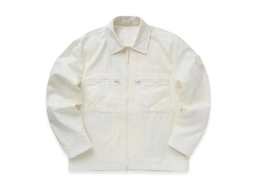 Stone Island 432F1 Weatherproof Cotton Canvas Ghost Piece Shirt Field Jacket - 24SS "Natural White"