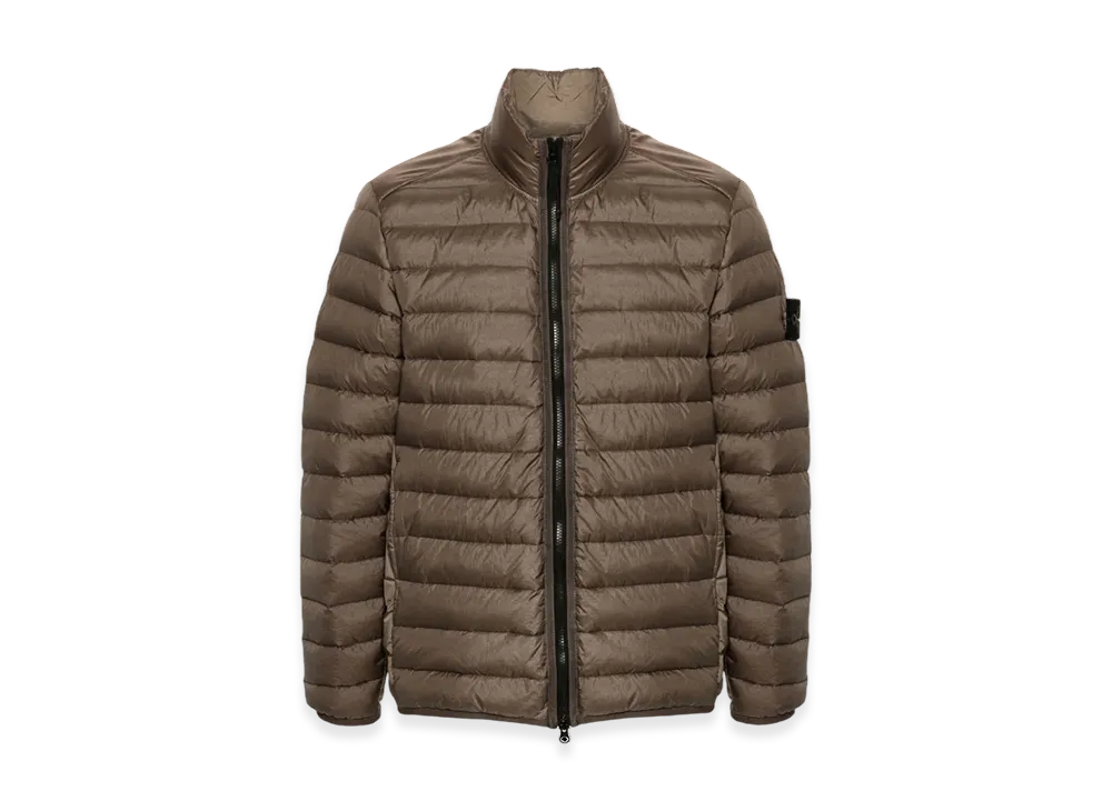 Stone Island 42924 Loom Woven Chambers Recycled Nylon Down-TC Hooded Jacket with Anti Drop - 24FW "Walnut Brown"
