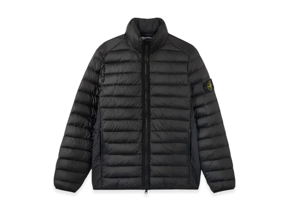 Stone Island 42924 Loom Woven Chambers Recycled Nylon Down-TC Hooded Jacket with Anti Drop - 24FW "Black"