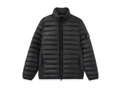 Stone Island 42924 Loom Woven Chambers Recycled Nylon Down-TC Hooded Jacket with Anti Drop - 24FW "Black"