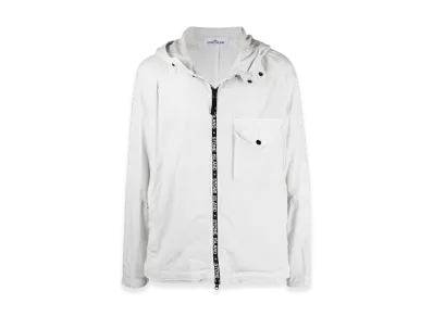 Stone Island 428E1 Cupro Nylon TC Gament Dyed Hooded Jacket - 22SS "Ice"